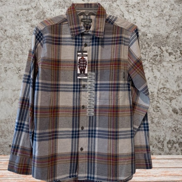 Eddie Bauer Flannel Plaid Shirt - Picture 4 of 14